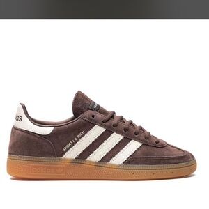 adidas x Sporty & Rich Suede Low-Top Sneakers in Brown & White